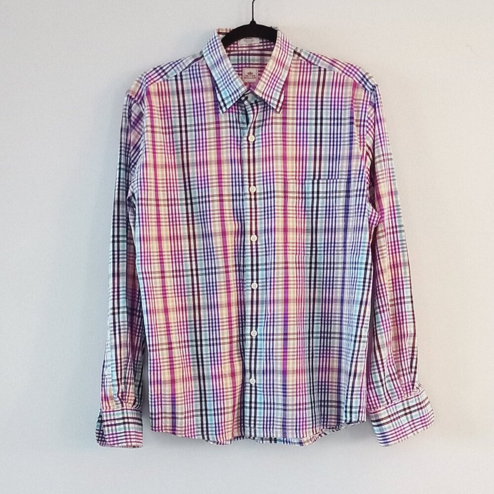 PETER MILLAR colourful plaid shirt